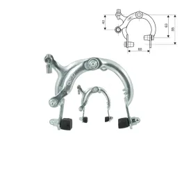 Coppia freni bici sport anteriore e posteriore V-brake 63/85 mm 52512120K