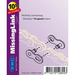 Maglia di congiunzione catena bici KMC 10 velocità ept antiruggine argento