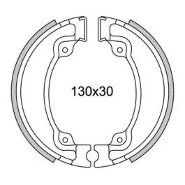 Coppia ganasce freno ceppi HONDA Transalp Shadow Dakar CAGIVA ElefantT4E 130x30mm