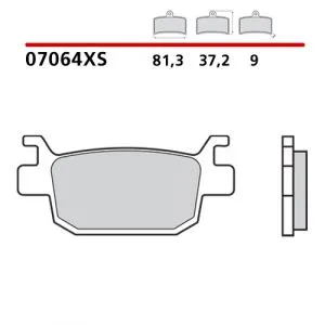 07064XS - Pastiglie Freno Brembo 07064XS Scooter Sinterizzato (1 coppia per 1 disco), per pinza posteriore,