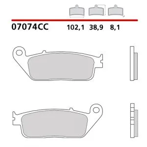 07074CC - Pastiglie Freno Brembo scooter Carbon Ceramic (1 coppia per 1 disco),