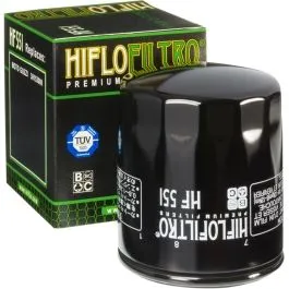 HIFLO HF551 OIL FILTER SPIN-ON PAPER GLOSSY BLACK