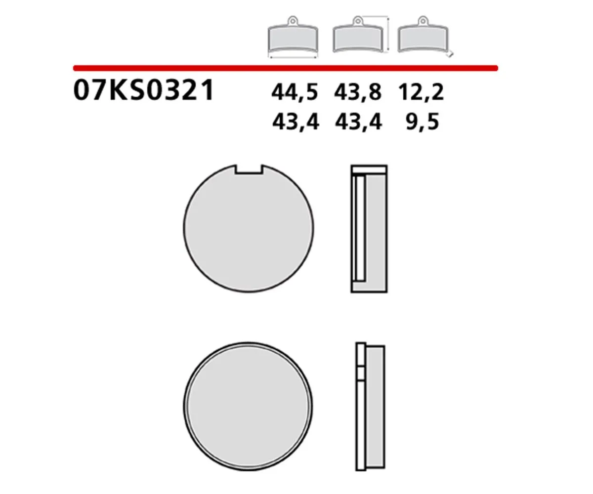 Pastiglie Brembo Freno Anteriori 07ks03.21 Per Kawasaki Kh 125 1977 > 1980-07KS0321-70351
