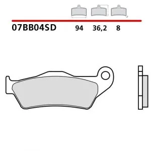 07BB04SD - Pastiglie Freno Brembo off road (1 coppia per 1 disco),