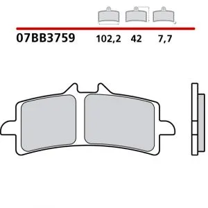 Pastiglie Freno Brembo 07BB3759 Genuine Parts (1 coppie per 1 disco),