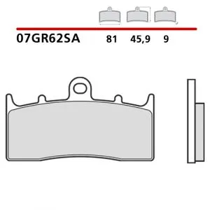 07GR62SA - Pastiglie Freno Brembo sinterizzate strada (1 coppia per 1 disco),