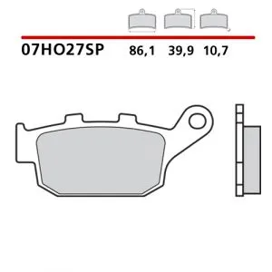 07HO27SP - Pastiglie Freno Brembo sinterizzate strada posteriori Honda (1 coppia per 1 disco),