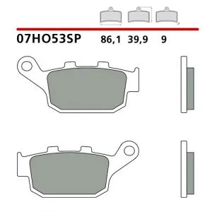 07HO53SP - Pastiglie Freno Brembo sinterizzate strada posteriori (1 coppia per 1 disco),