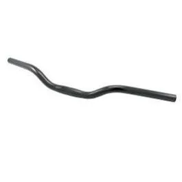 Piega manubrio bici MTB alluminio nero 4 curve 590mm satin rialzo 25 d. 25.4 mm