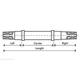 asse movimento mtb con bullone 35-52-35