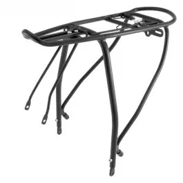 portapacco mtb corsa posteriore regolabile alluminio nero