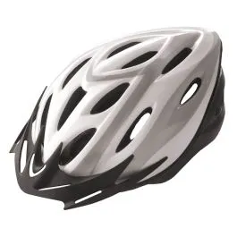 Casco bici adulto bianco silver misura m