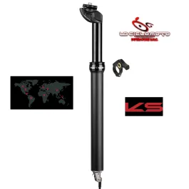 reggisella bici 30,9 integra comando remoto 125 mm