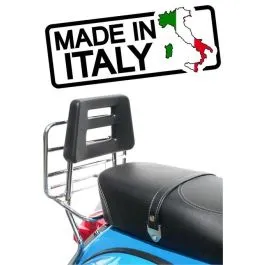 Portapacchi posteriore cromato con schienale VESPA PX 125 150 200