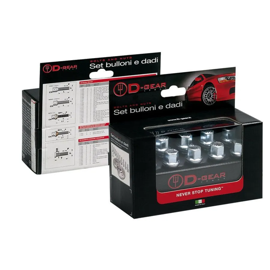 10 bulloni conico 12x1,25 28mm ch17 - Bulloni Passo 12x1,25mm - Acciaio Conico