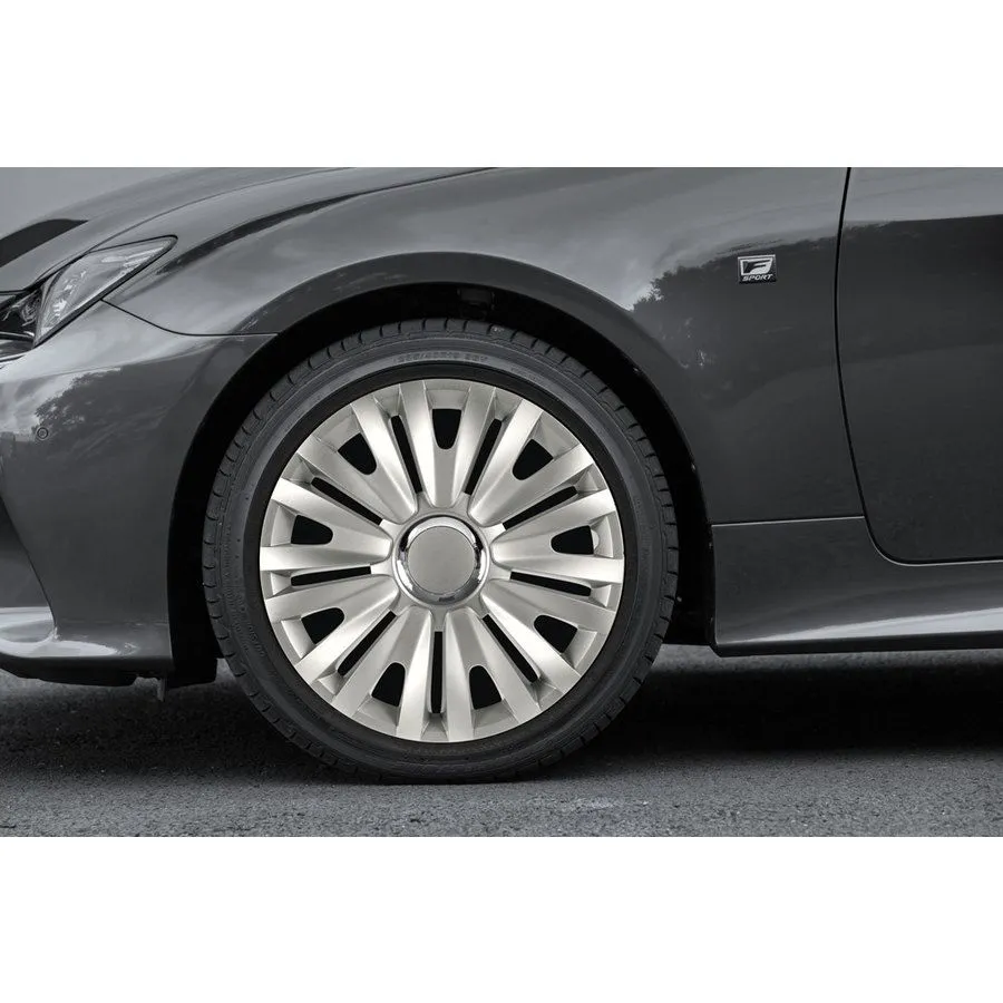 COPRICERCHI IN ABS ROYAL ABS ARGENTO DIAMETRO CERCHIO 16" COPRI CERCHI AUTO FOUR