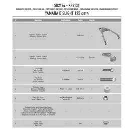 Attacco posteriore portabauletto MONOLOCK YAMAHA D'elight 125 17-23 GIVI SR2134