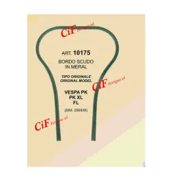 Bordo scudo in meral grigio scuro VESPA PK - PK XL - FL 10175
