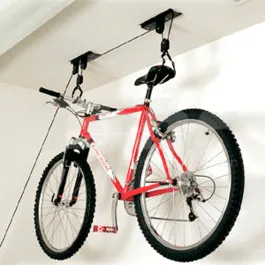 portabici da soffitto con carrucola