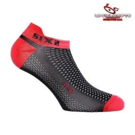 calza calzini fantasmini sixs nero rosso taglia 39 42 tecnici sport socks fantasmini