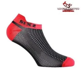 calza calzini fantasmini sixs nero rosso taglia 43 46 tecnici sport socks fantasmini