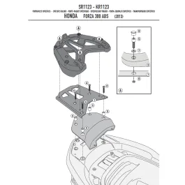 portabauletto forza 300 abs 2013 monokey