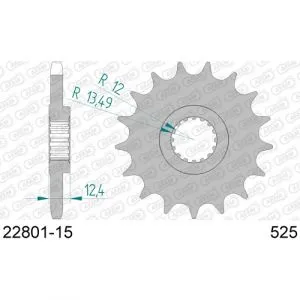 Pignone Afam 15 denti Suzuki GSX-R 1000 RR-R 17-21, catena 525, codice 22801-15