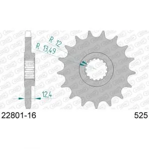 Pignone Afam 16 denti Suzuki GSX-R 1000 RR-R 17-21, catena 525, codice 22801-16