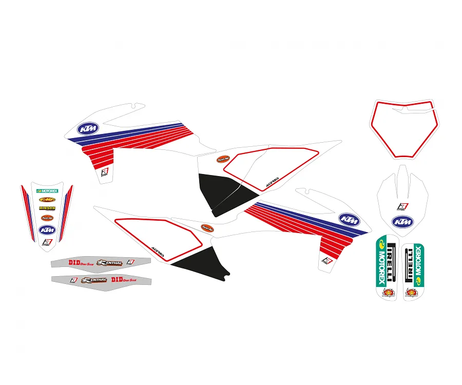 Kit adesivi Retrò 2 KTM SX - SXF 125 / 150 / 250 / 350 / 450 2019-2022 KTM EXC - EXC-F 150 / 250 / 300 / 350 / 450 / 500 2020-2023