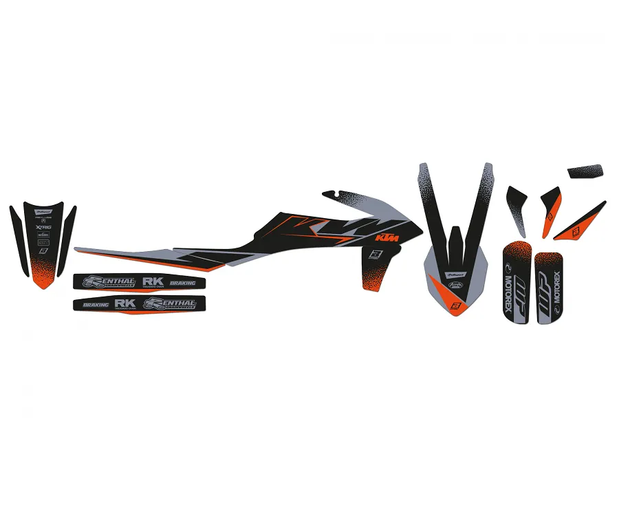 Kit adesivi Mat black KTM SX - SXF 125 / 150 / 250 / 350 / 450 2019-2022 KTM EXC - EXC-F 150 / 250 / 300 / 350 / 450 / 500 2020-2023