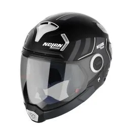 Casco moto scooter Nolan N30-4 VP Parkour 016 nero opaco bianco