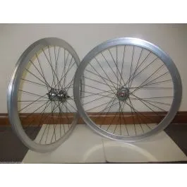 ruote 28 single speed argento (cuscinetti)