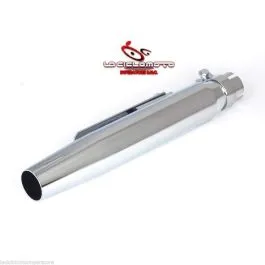 marmitta moto cromata lunghezza 37,5 cm