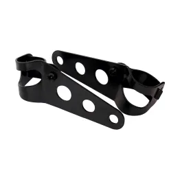 Coppia staffe faro moto portafaro supporto nere regolabili 28-36 cm