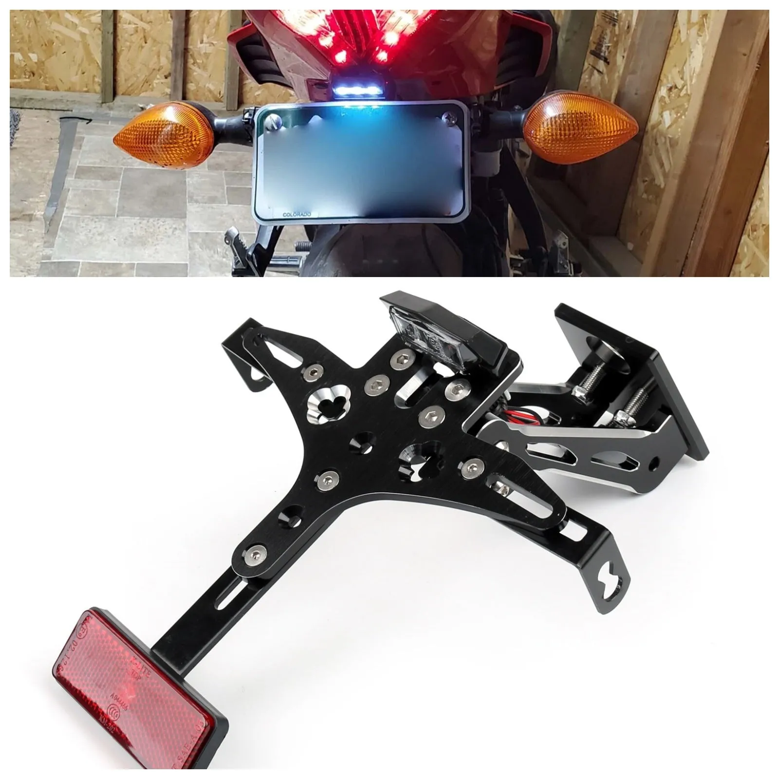 Support de plaque d'immatriculation pour moto Yamaha YZF1000 R1 2004-2008