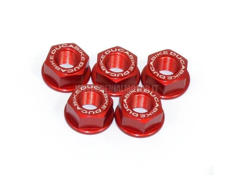 Ducabike Dbk 5dsb01a Kit Dadi Flangia Portacorona Rosso-5DSB01A-24641