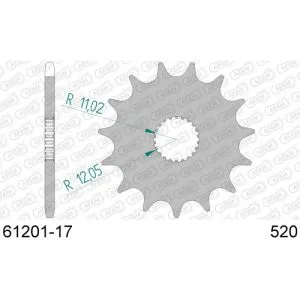 Pignone Afam Aprilia motore 125 (escluso Tuareg), catena 520, denti 17, codice 6120117
