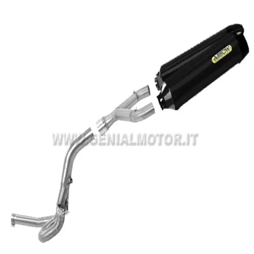 Scarico Completo Arrow Thunder Allumin Nero Aprilia Shiver 2008 > 2009-71748AKN--71410MI--71411MI-90565