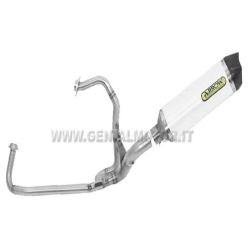 Scarico Completo Arrow Race Tech Allum Bianco Aprilia Srv 850 2012 > 2016-71749AKB--71469MI-90582