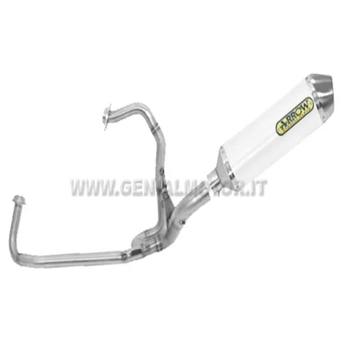 Scarico Completo Arrow Race Tech Alluminio Bianco Aprilia Srv 850 2012 > 2016-71749AOB--71469MI-90585