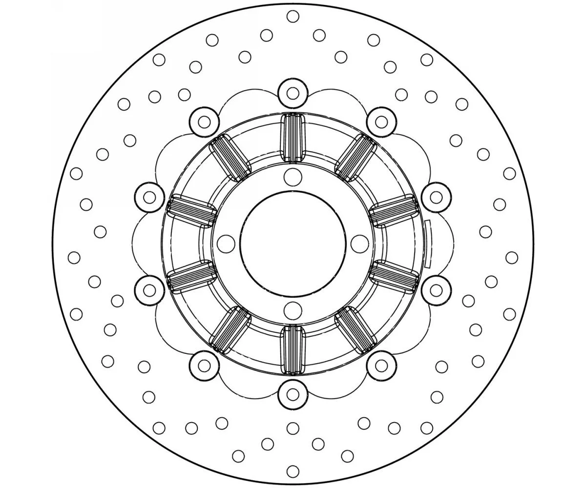 Disco Freno Flottante Brembo Serie Oro Anteriore Per Bmw R 80 Pd 800 1991 > 1995-78B40816-62515