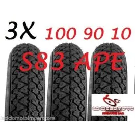 set 3 copertoni 100 90 10 michelin s83 ape 50