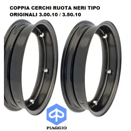 kit coppia cerchi vespa 3 50 10 nero