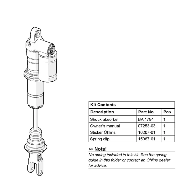 Beta Rr 4t 350 / 390 / 430 / 480 2016 > 2019 Ohlins Ammortizzatore Ttx Flow Ba 1784-BA1784-37810
