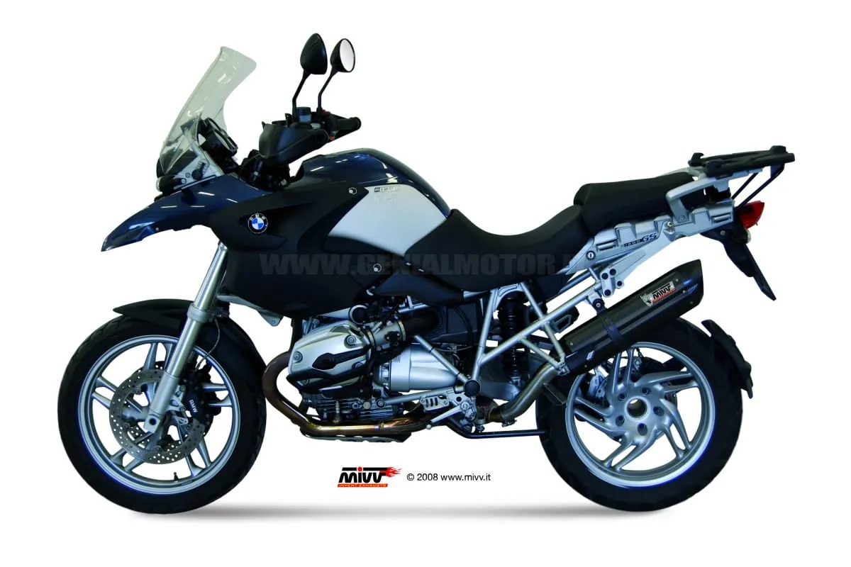 Terminale Scarico Mivv Suono Nero Acciaio Inox Per Bmw R 1200 Gs 2004 > 2007-B.002.L9-90894