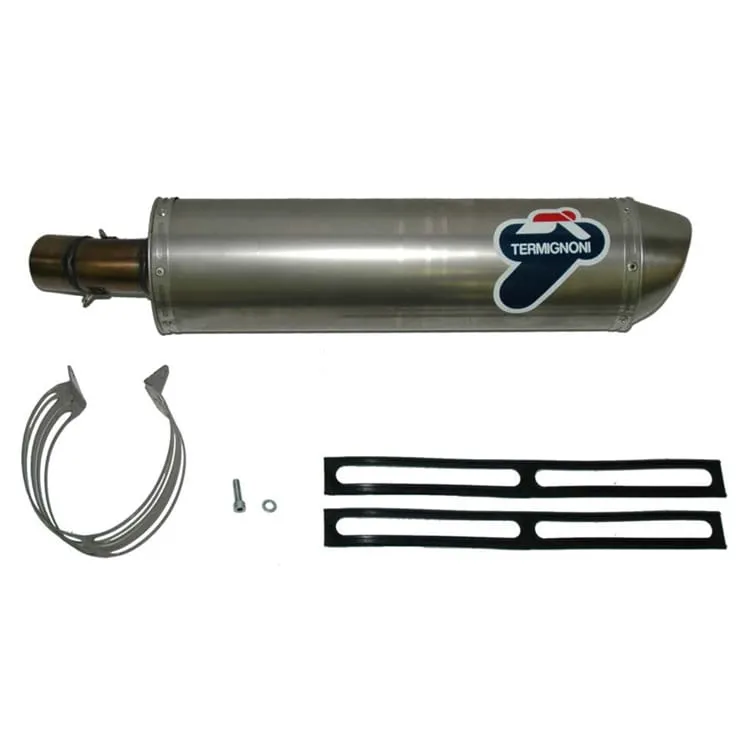 Bmw F 650 Gs 2009 > 2015 Scarico Termignoni Terminale Oval Look Carbonio Acciaio-BW01080INO-37522