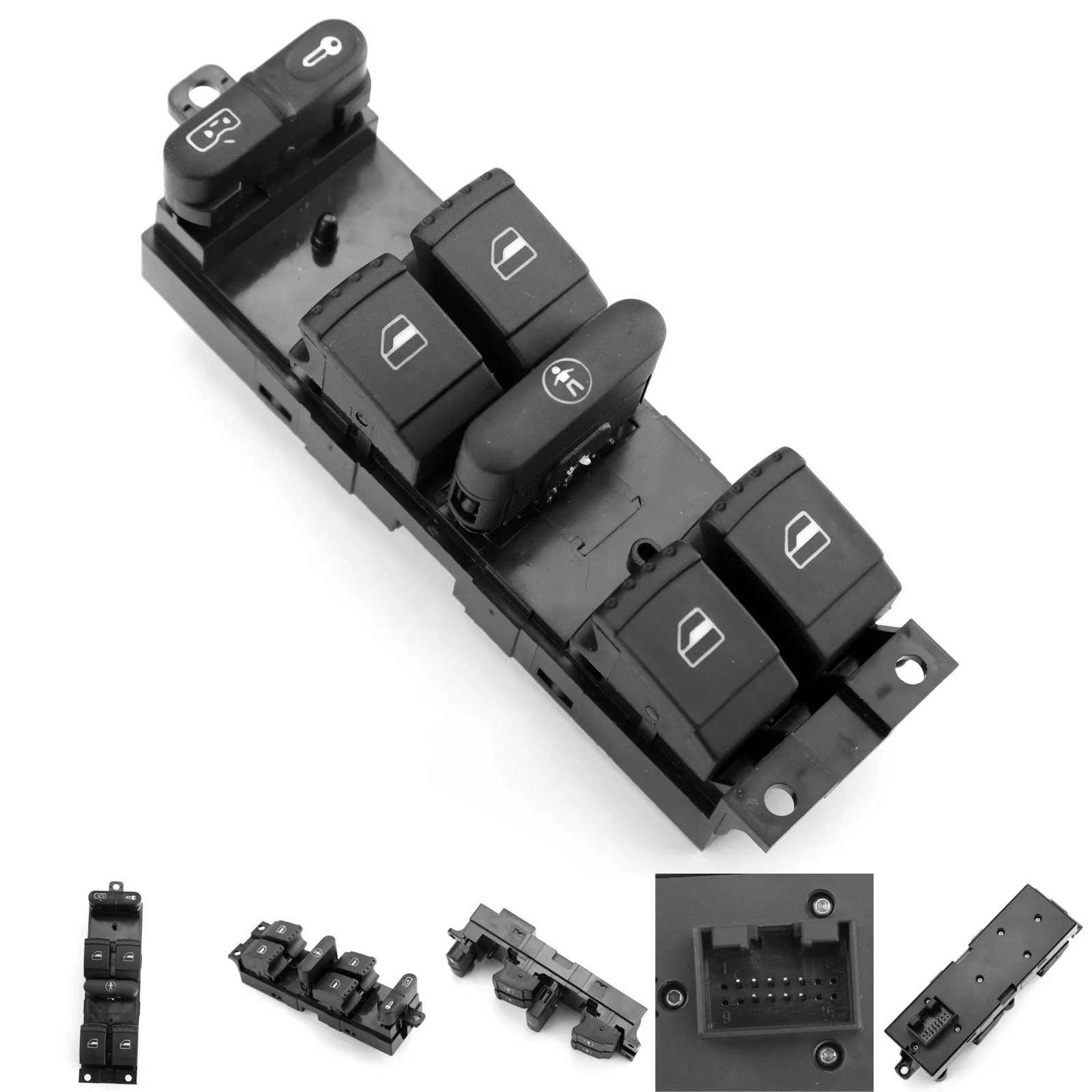 Nouveau commutateur de fenêtre automatique Master Power 1J4959857C pour Skoda Fabia Octavia superbe générique