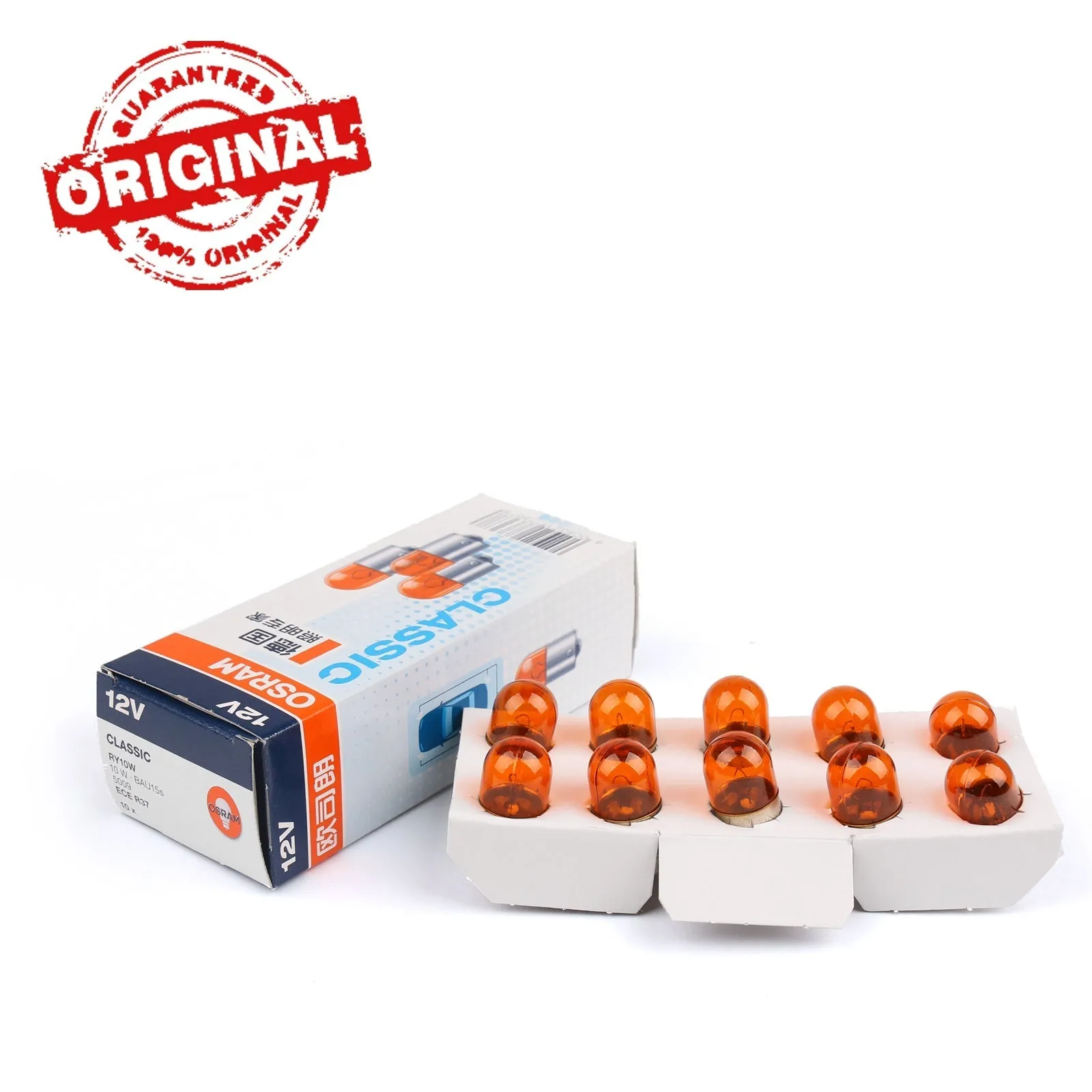 10X OSRAM 5009 RY10W 12V BAU15S Halogène Original Auto Voiture Clignotant Ambre Générique