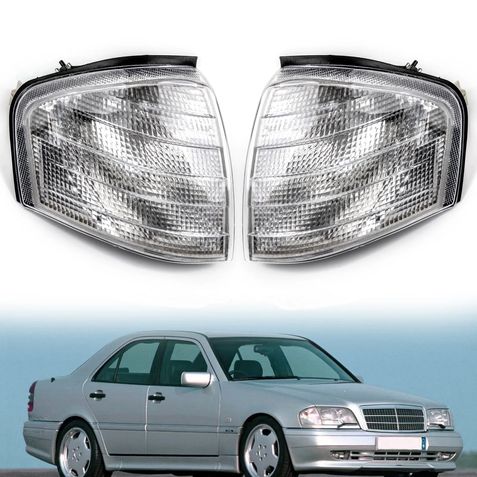 1994-2000 Mercedes Benz Classe C W202 Paire de feux clignotants d'angle