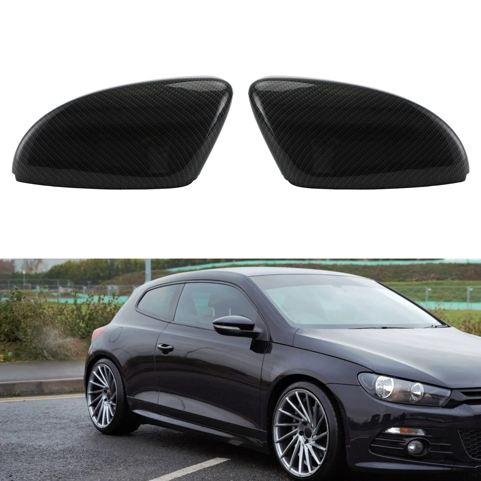Capuchons de rétroviseurs extérieurs pour VW Beetle CC Eos Passat Jetta Scirocco générique